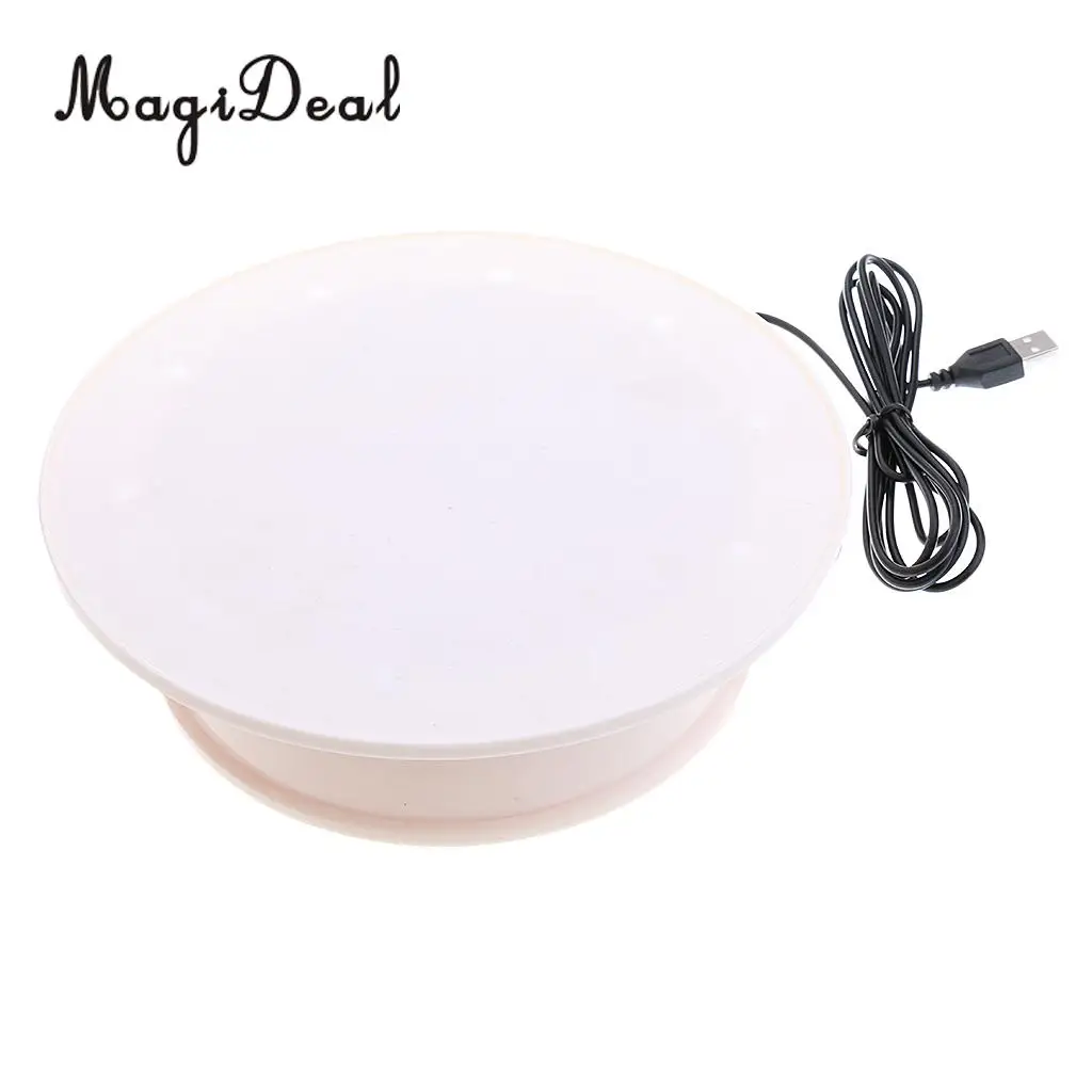 Double Use  360 Turntable Rotating Jewelry Watch Phone Ring Display Stand Holder Turn Table Plate Novelty Gift Toy