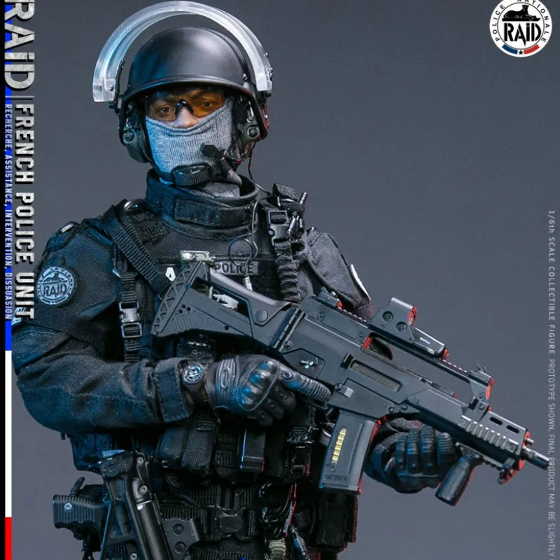 DAMTOYS 78061 1//6 Scale French Police Unit Raid in Paris 12/" Figure Kneepad Belt