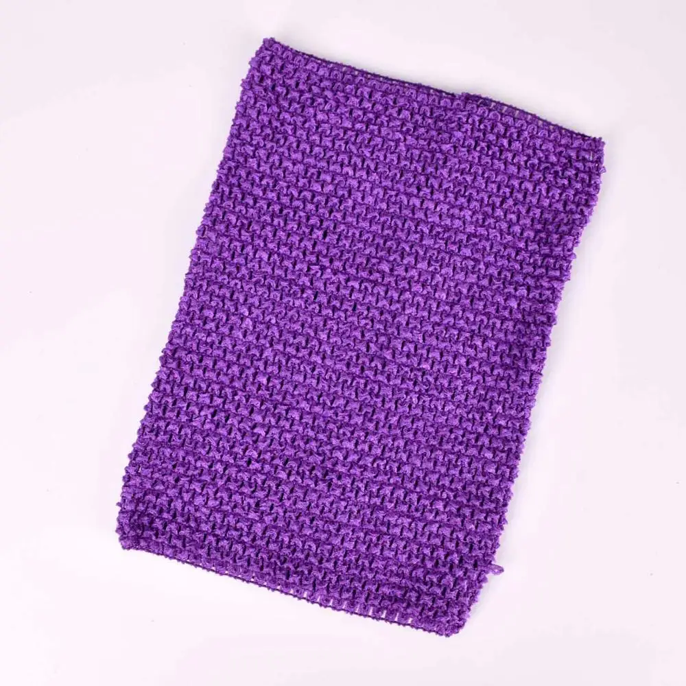 12 дюймов, вязанная крючком юбка-пачка, вафельный топ для девочек, платье-пачка праздничный костюм принцессы аксессуары «сделай сам», вязаный Топ без подкладки для детей от 7 до 12 лет - Цвет: Фиолетовый