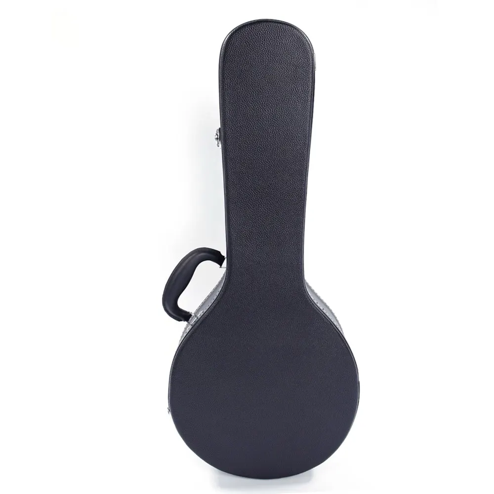 

Glarry Hardshell A-Style Microgroove Pattern Leather Wood Mandolin Case Black