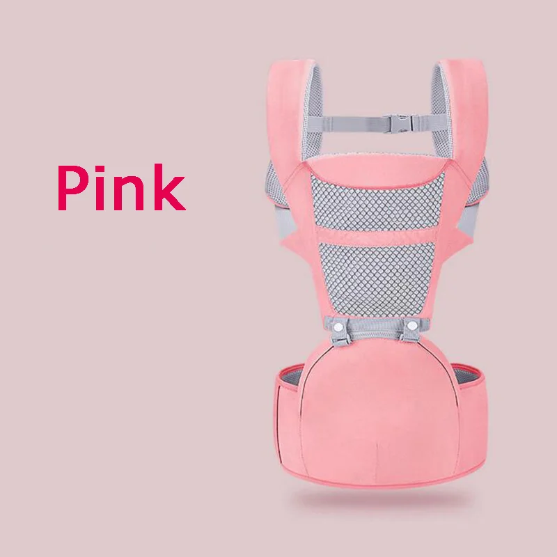 pink От 0 до 48 месяцев эргономичный рюкзак кенгуру с сидением для новорожденных Многофункциональный на лямках для новорожденных Обёрточная бумага талии табурет-кенгуру - Цвет: pink