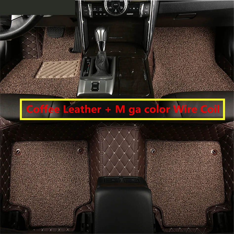 

Auto Floor Mats For Hyundai Grandeur Azera 2011-2018 Foot Carpets Step Mat High Quality New Embroidery Leather Wire coil 2 Layer
