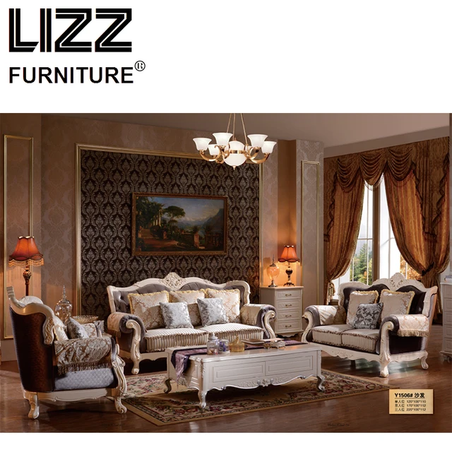Best Quality Luxury Furniture Chesterfield Genuine Fabric Sofas For Living Room Furniture Royal Sofa Loveseat Chair Sofa Set Living Room