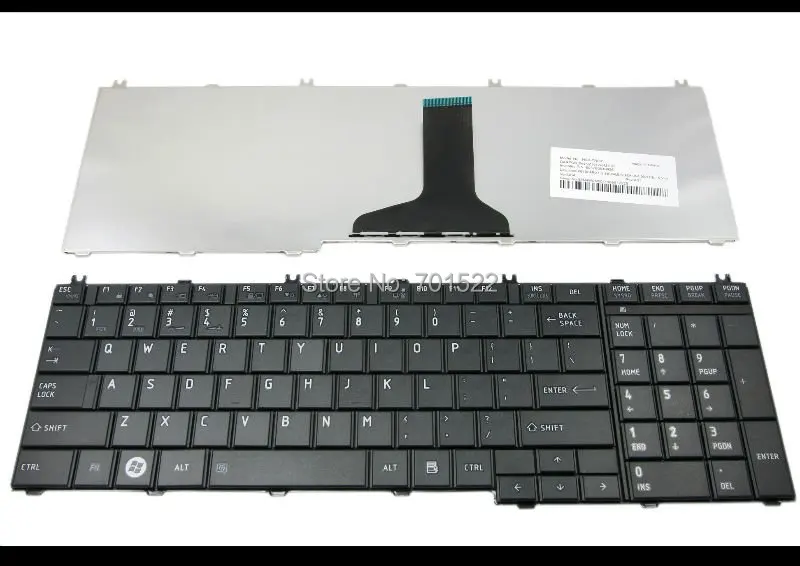 Ноутбук клавиатура для Toshiba Satellite C650 C655 C655D C660 L650 L655 L670 L675 L750 L755 Черный версия-MP-09N13US-698