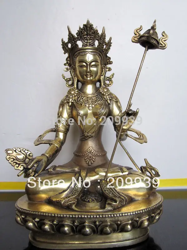 

0074 Tibetan Buddhist bronze Ushnishavijaja buddha statue