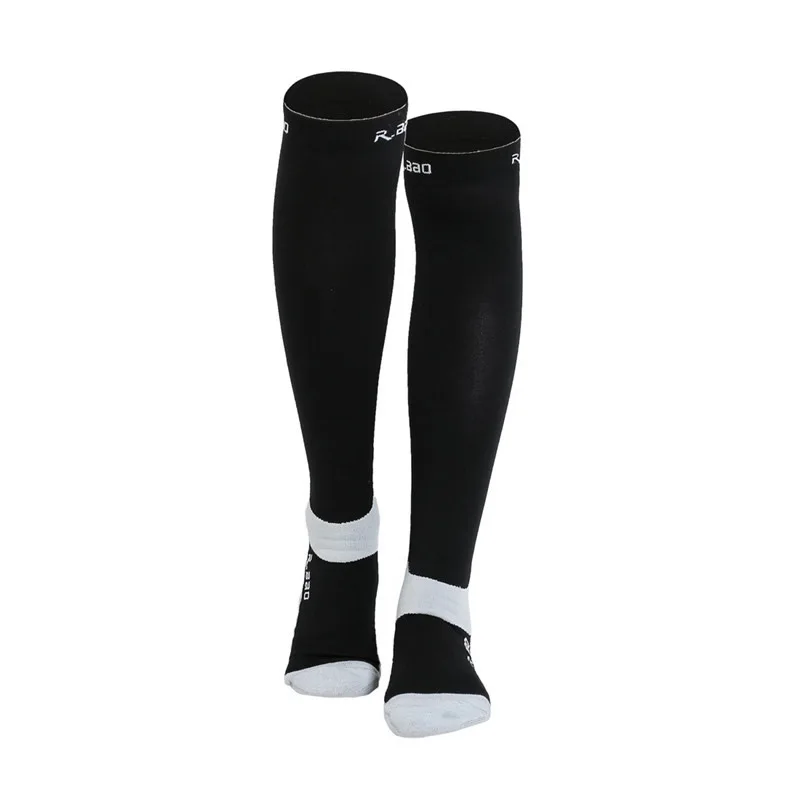 Профессиональные длинные носки с функцией марафона для езды на велосипеде, футбола, спорта, компрессионные чулки для ночного бега, светоотражающие