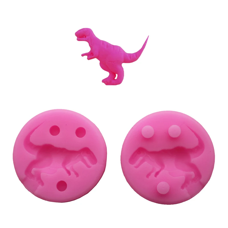 

2Pcs Dinosaur Silicone Molds Fondant Cake Decorating Tools 3D Kitchen Baking Chocolate Candy Candle Fimo Clay Moulds F1087