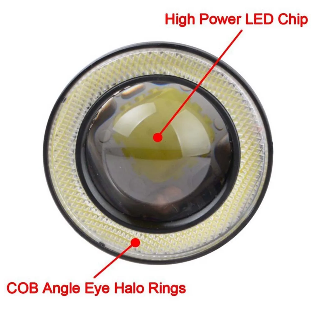 2 шт. 89 мм 76 64 Автомобильный COB Angel Eyes Противотуманные фары s светодиодная
