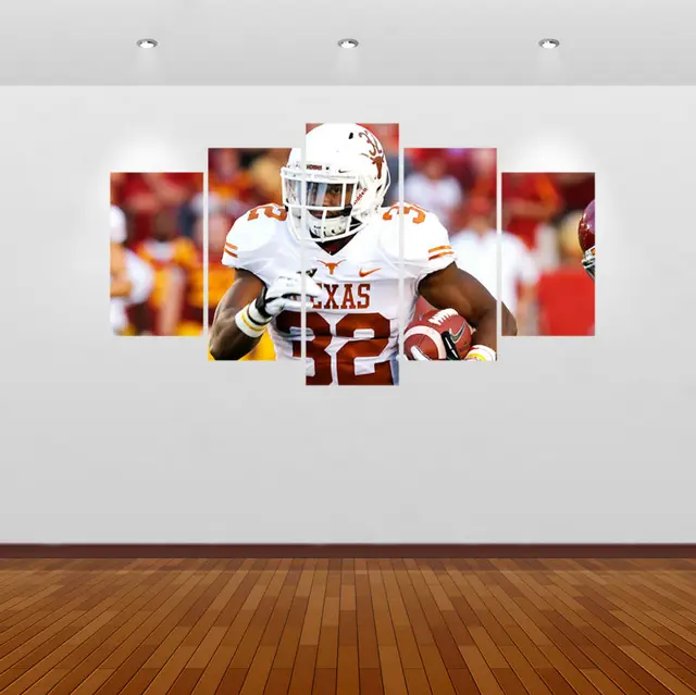 Framed 5pcs Print football sport Painting home decor Canvas Wall Art