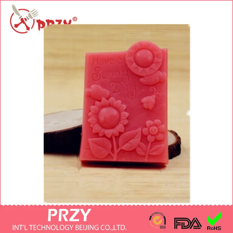 

Silica gel Sunflower modelling silicon soap mold fondant Cake decoration mold High-quality Handmade soap mold NO.:SO412