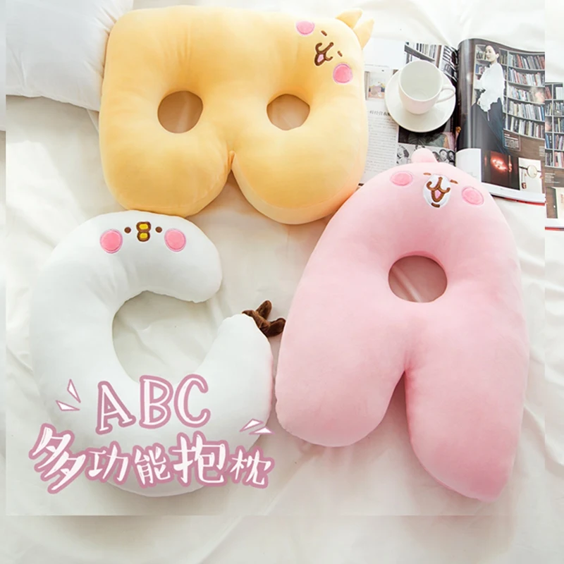 

1pc 60cm cartoon letter ABC rabbit duck cute big pacify plush hold pillow cushion creative stuffed toy girl romance gift