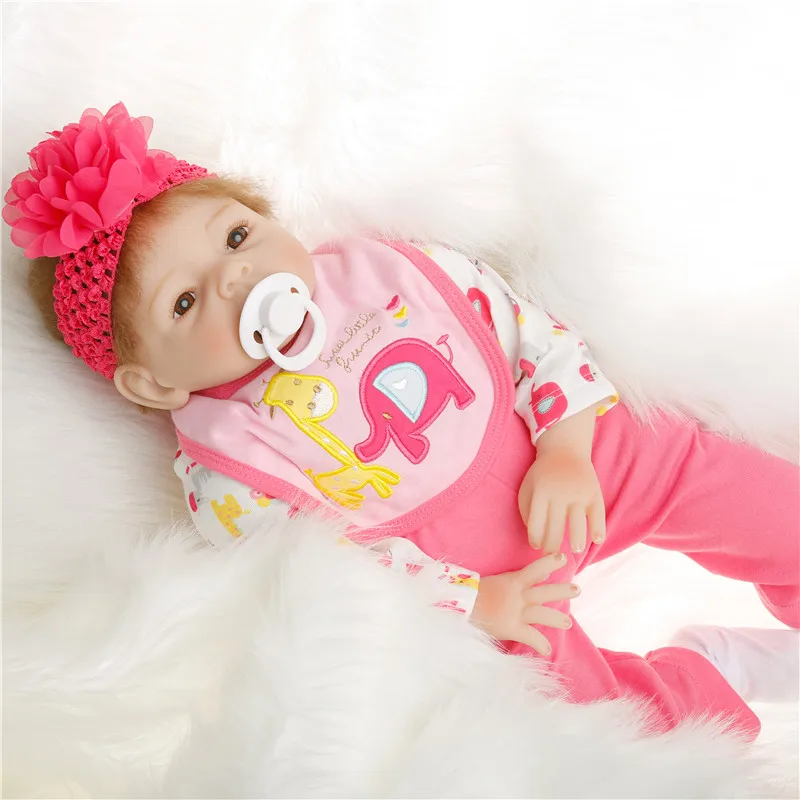 SanyDoll см 22 дюймов 55 см силиконовая кукла реборн, Реалистичная кукла реборн для детей игрушки красная роза набор кукол