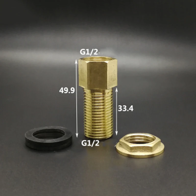 1/2" BSP Male Female Thread Brass Single Loose Key Swivel Nut Pipe