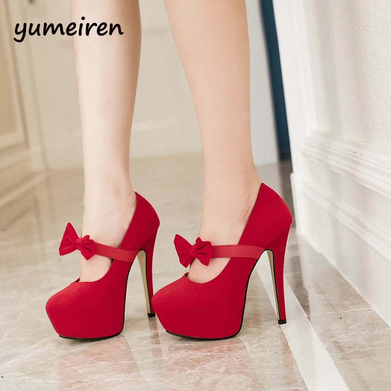 

bow heels women high heels shoes sapato feminino red wedding shoes platform heels sexy black pumps women shoes womens heels X26