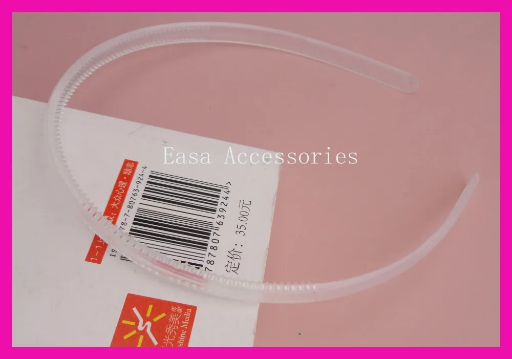 

20PCS 8mm clear Plain Plastic Headbands with two Rows hiar hoops Teeth for DIY Kids Hair accessories wholes hairbands