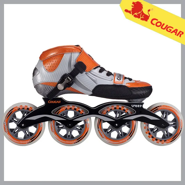 Buy Professional roller skates,inline speed skate for adults, Orange and Blue