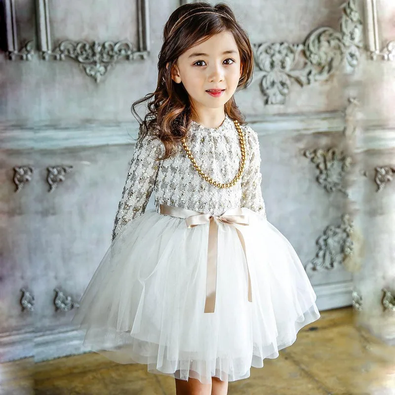 2018 Fall Baby Girls Plaid Dress Kids Christmas Dresses Tulle Princess