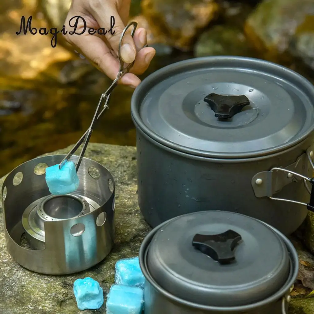Round Portable Mini Spirit Burner Alcohol Stove for Outdoor Hiking Camping