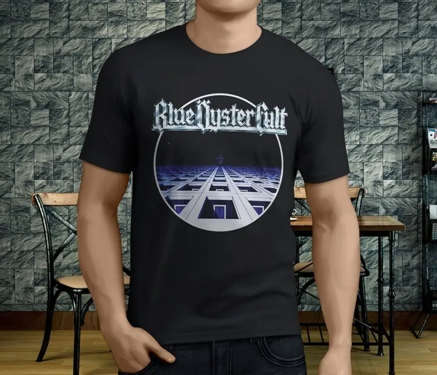 

New Popular Vintage Blue Oyster Cult Men'S Black T Shirt S 3Xl Tops Wholesale Tee Summer Men'S Fashion Tee New Arrival Tees