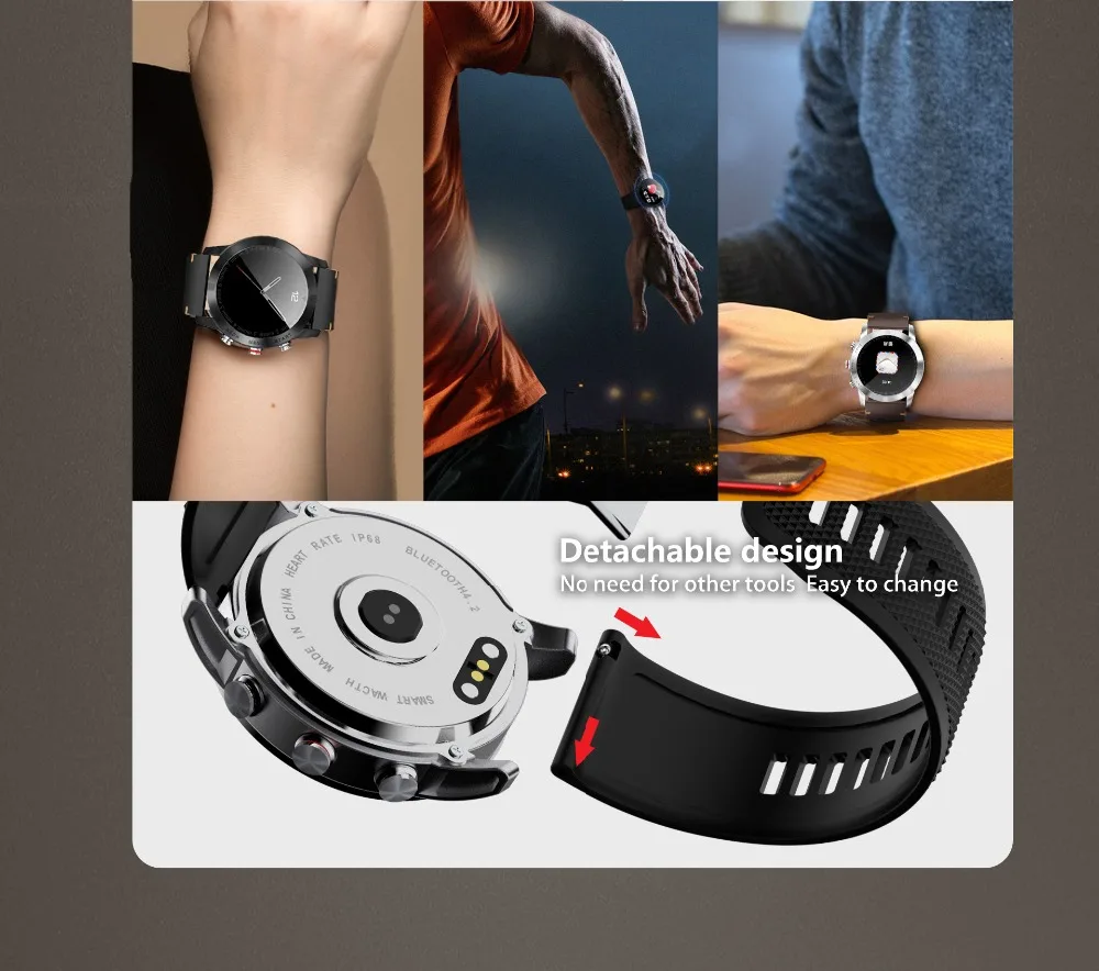 -11 Montre intelligente IP68 étanche Bluetooth 4.2