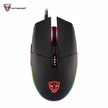 Motospeed Original USB Wired Gaming Mouse 6 Button RGB LED Light Optical Mouse 4000 DPI For PC Laptop Desktop Computer Gamer V50