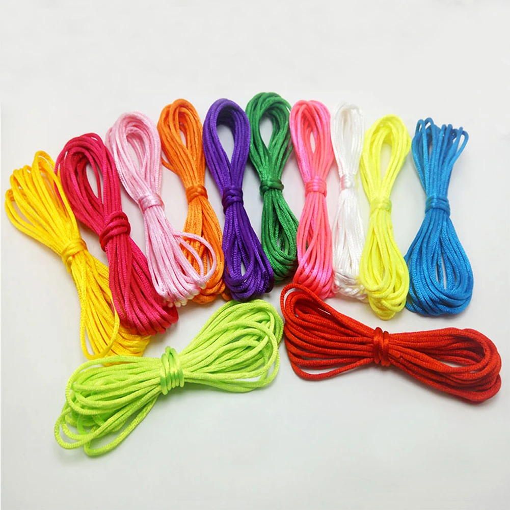 Веревка WITUSE DIY плетеная струна длиной 20 м 1 мм со стразами китайский узел проволочный шнур макраме нить для ожерелья и браслета