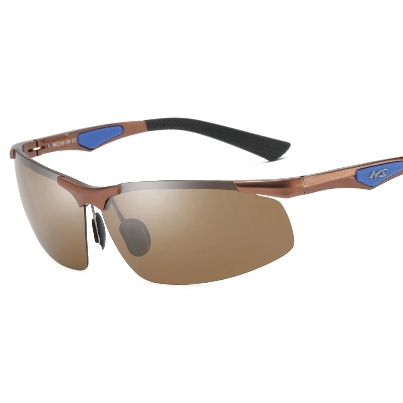 YSO солнцезащитные очки Для Мужчин Поляризованные UV400 алюминиево-магниевым так рамки солнцезащитные очки для вождения очки без оправы аксессуар для Для мужчин 3009 - Цвет линз: Brown-Brown