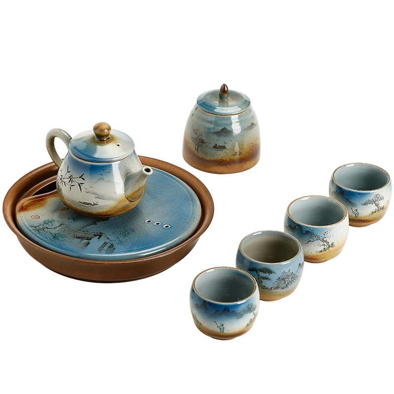  TANGPIN ceramic teapot with 4 cups japanese tea sets portable travel tea sets drinkware