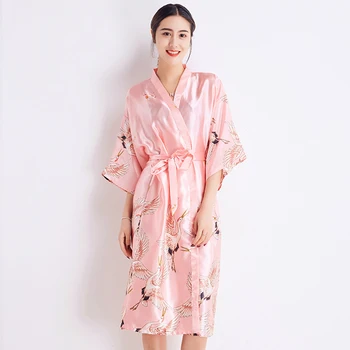 

Bride Bridesmaid Dressing Gown Sexy Women Wedding Robe Rayon Kimono Bathrobe Long Nightdress Casual Home Clothes M L XL XXL