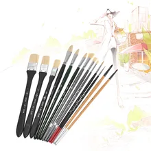 13pcs Paint Brush Set Watercolor Brush Pen Watercolor Oil Painting Brushes with Bag for Students Art Supplies Shool Supplies