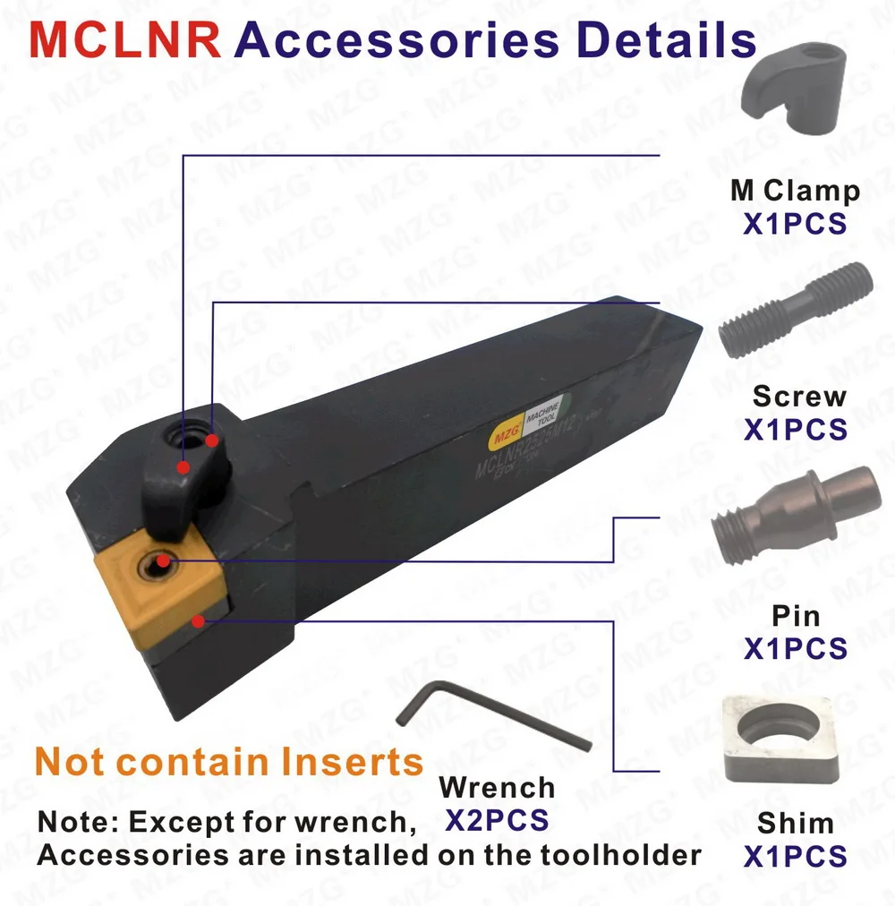 MZG MCLNR1616H09 20 мм 25 мм 16 мм токарный станок с ЧПУ Арбор обрабатывающий резак внешние Токарные Инструменты держатель расточные металлические режущие инструменты Держатели