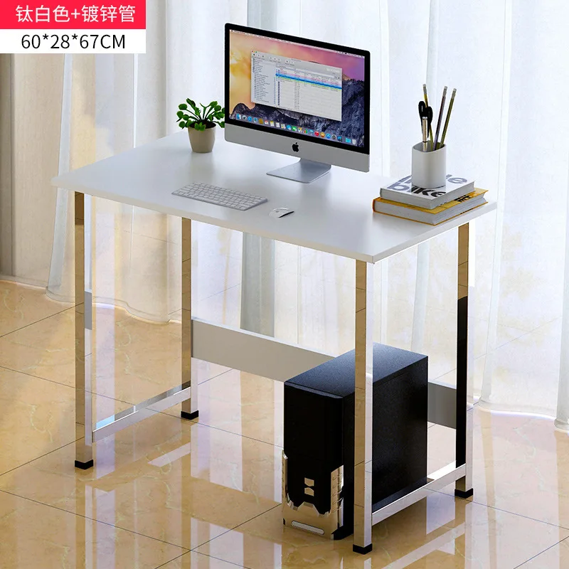 Компьютерный стол компьютерный ПК ноутбук стол рабочая станция питание игровой стол домашний офис - Цвет: 60 Cm Titanium White