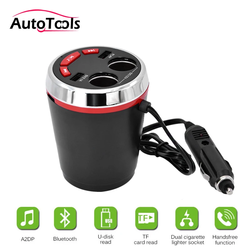 New style Car cigarette lighter Dual USB charger car player kit Music