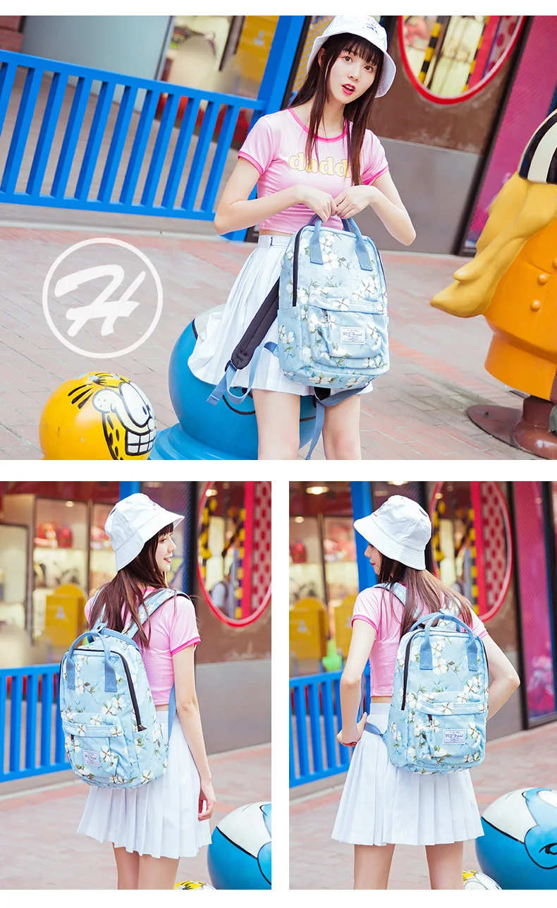 Fashion Backpack Women Leisure Back Pack Korean Ladies Knapsack Casual Travel Bags for School Teenage Girls canvas Backpack