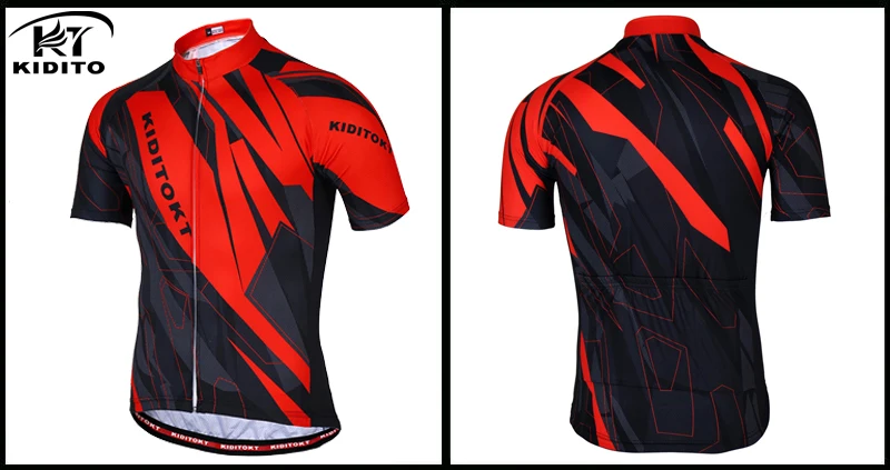KIDITOKT 100% полиэстер мужской Велоспорт Джерси дышащий короткий рукав велосипед одежда форма Ropa Ciclismo мужская одежда для велоспорта
