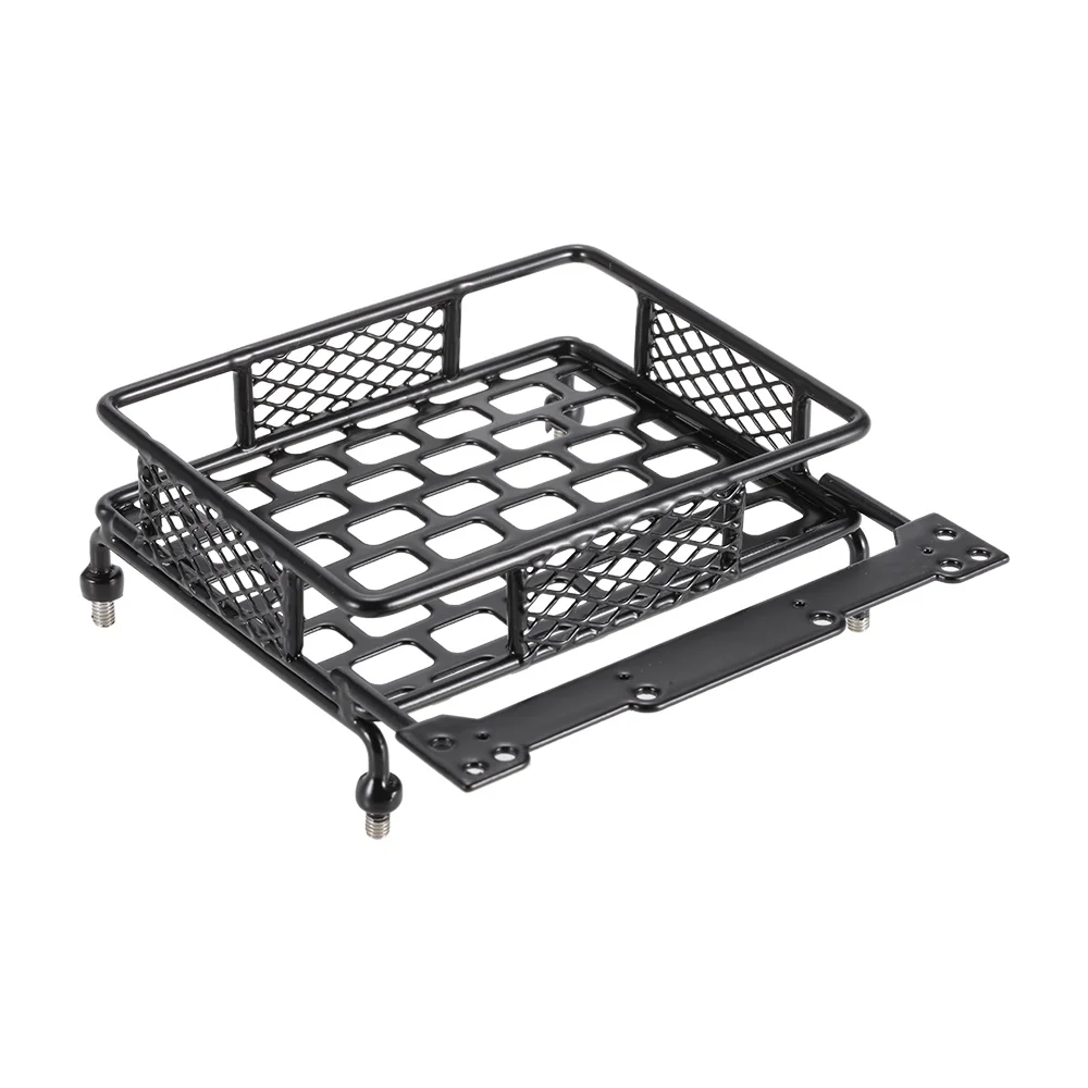 RC Rock Crawler Cars Roof Rack Luggage Carrier & LED Light Bar for RC Car 110 Truck TAMIYA CC01 CR01 AXIAL SCX10 RC4WD REDCAT (15)