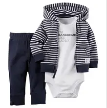 fashion summer spring bebe baby girl kids baby boy clothes coat bodysuit pant 3 pcs infant