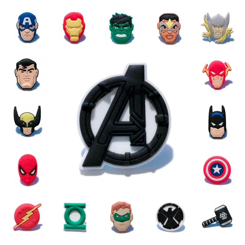 25 шт. Avenger Hero Face ПВХ магниты домашний Декор Фигурка магниты на холодильник Мститель логотип магнитная наклейка детский подарок