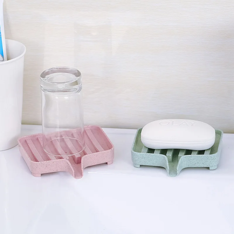 Пшеничные стебли PP материал может быть слив мыльница ванная комната портативный пластиковый мыльница коробка для хранения