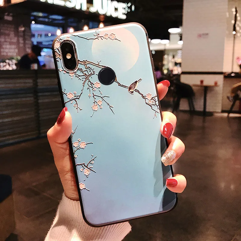 3D цветок с тиснением и изображением силиконовый чехол для Huawei Y7 Y6 Pro Y5 Y9 P10 P20 P30 Mate 20 Lite Honor 10i 10 9 Lite 8X P Smart плюс - Цвет: J