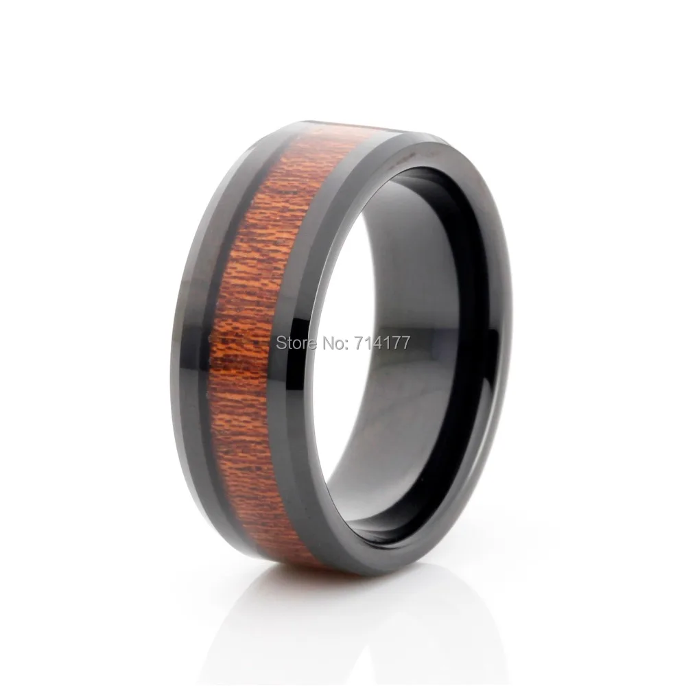 8mm black tungsten carbide wedding band real wood inlay mens jewelry ringchina mainland - Mens Wood Wedding Rings 8mm black tungsten carbide wedding band real wood inlay mens jewelry ringchina mainland - Mens Wood Wedding Rings