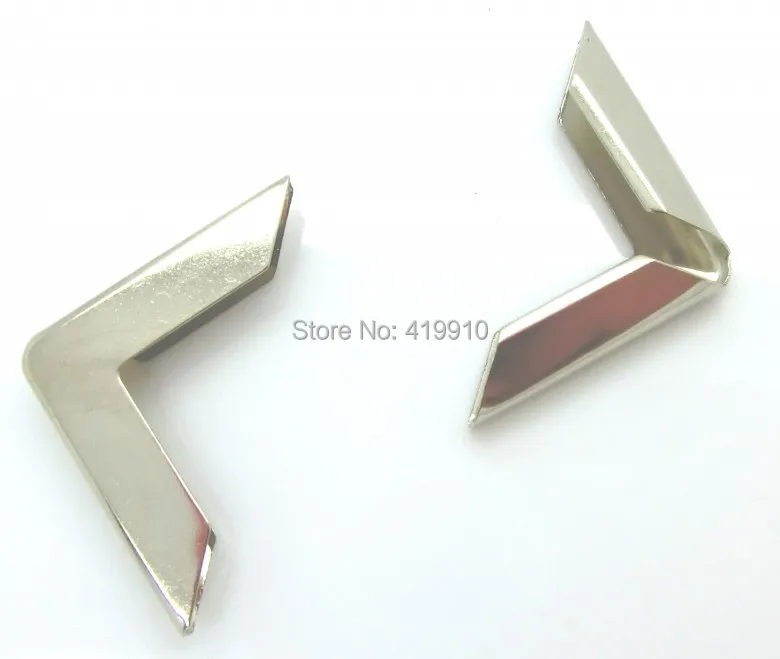 Free Shipping-50PCs Silver Tone Book Scrapbooking Albums Menus Folders Corner Protectors(Fits 6mm thick) 30x43mm J1696 | Дом и сад