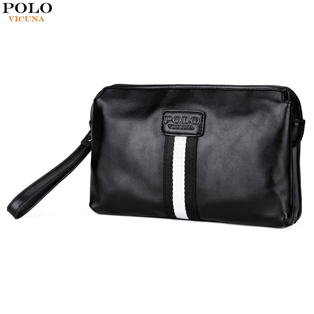 Vicuna Polo Luxury Men S Handbags Famous Brands Clutch Wallet Large Vicuna Polo Luxury Men S Handbags Famous Brands Clutch Wallet Large Capacity Handbag Black Leather Clutches