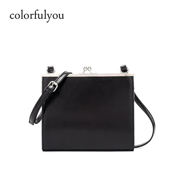 

Elegant woman shoulder bag Retro black PU leather Flap Women Crossbody Bag Party Bag High Quality Square Pack hasp Shoulder Bag