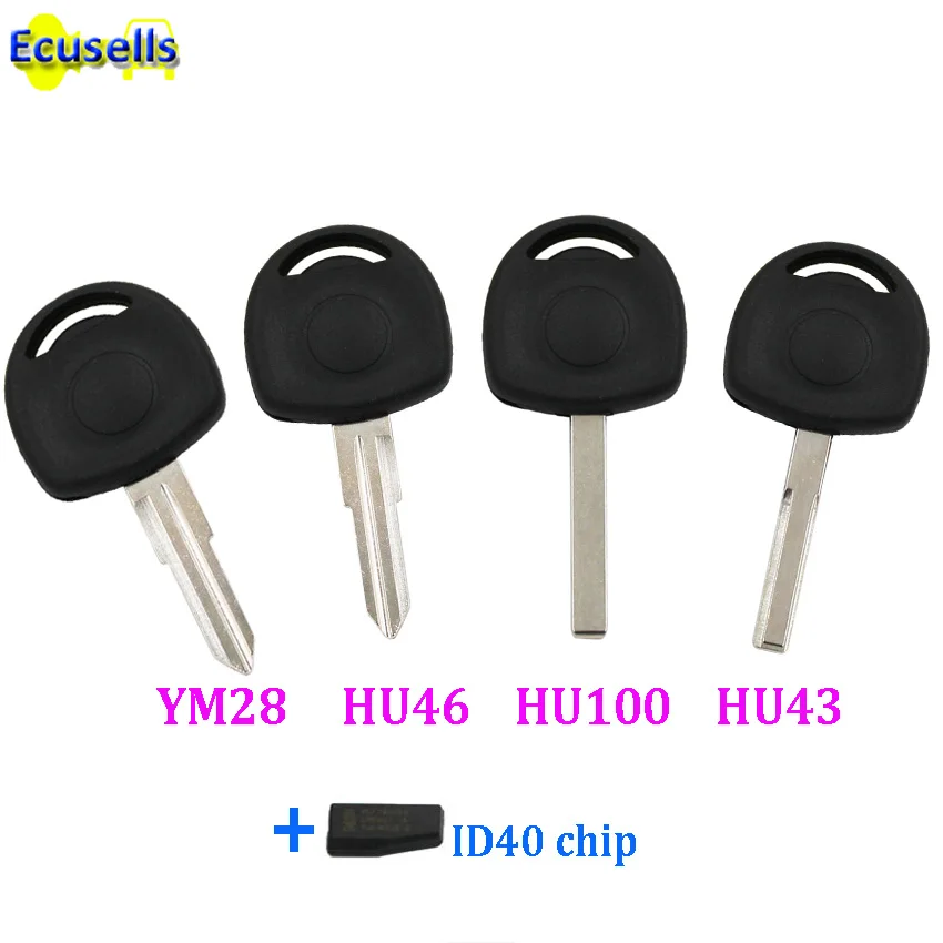 Ключ транспондера для Vauxhall Opel Agila Astra Combo Corsa Tigra Zafira VX220 Meriva с чипом ID40 HU46/HU43/HU100/YM28