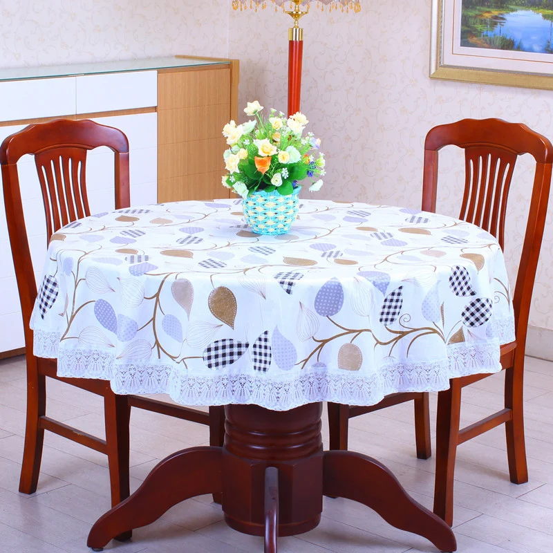 

Waterproof Elegant Jacquard Lace Tablecloth for Wedding Coffee Party Home Round Table Linen Cloth Cover Textile Decoration Towel