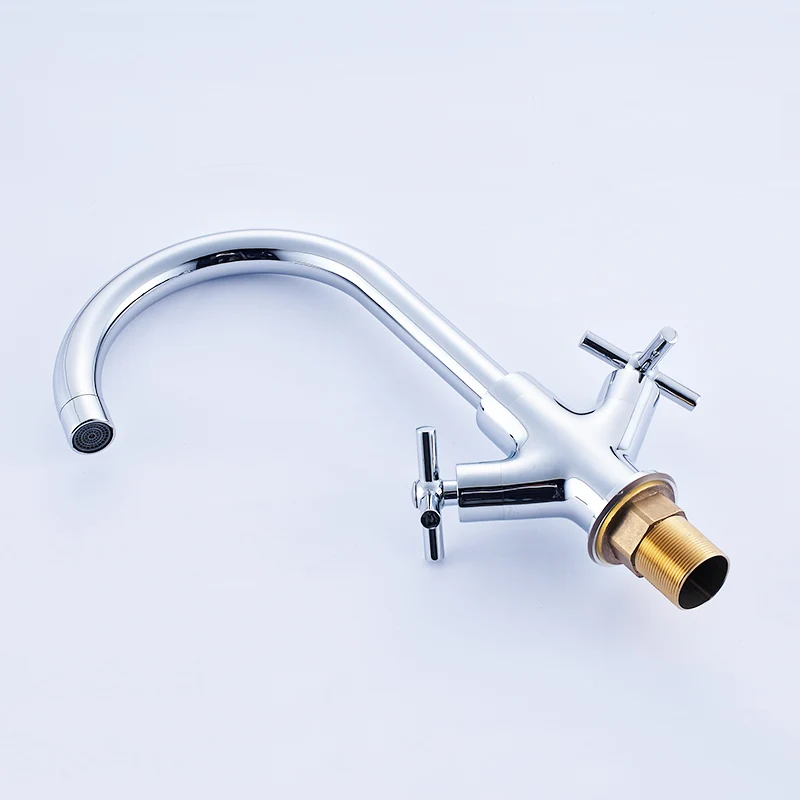 Brass Kitchen Faucet Mixer Chrome Cold Hot Separation Switch Kitchen Tap Single Hole Water Tap 296-33C Brass Kitchen Faucet Mixer Chrome Cold Hot Separation Switch Kitchen Tap Single Hole Water Tap 296-33C