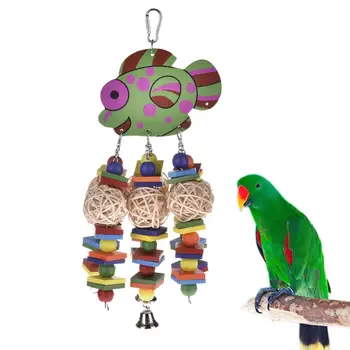 

Small Fish Rattan Ball Chewing Toy For Pets Parrots Delivered In Random Color