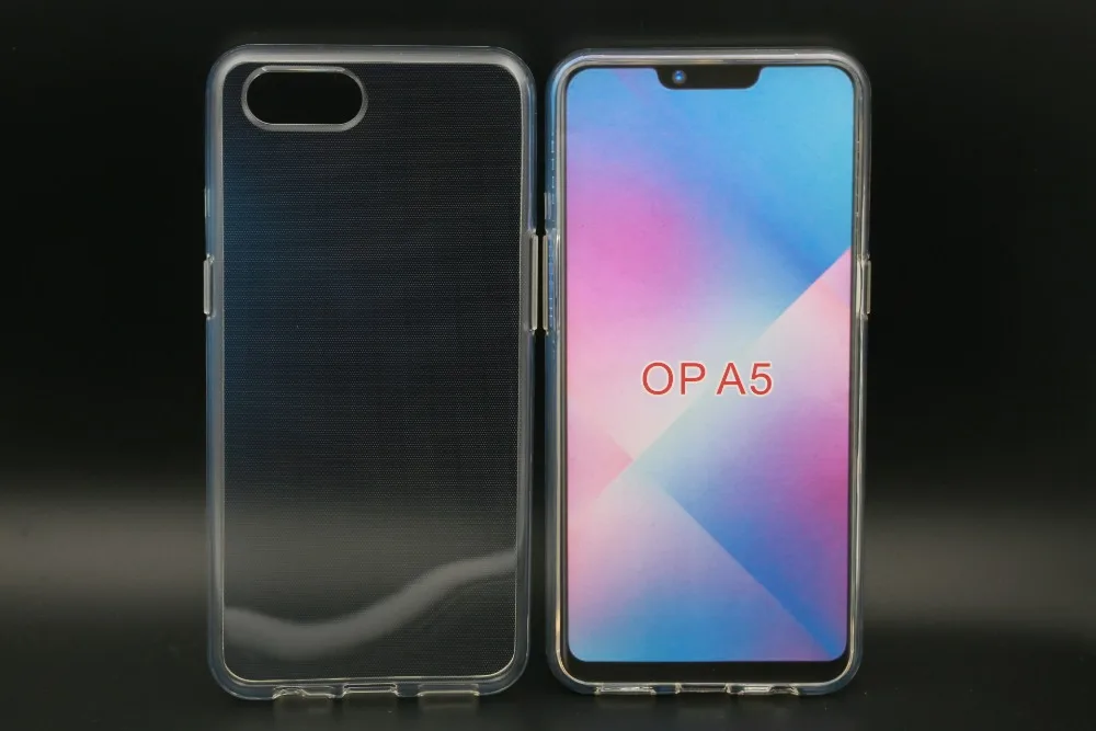 

100pcs/lot transparent smooth Soft TPU Cover Case For OPPO A5