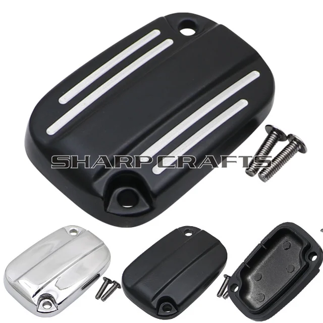 Chrome Motorcycle Brake Fluid Reservoir Master Cylinder Cover for